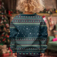 Funny Christmas Dental Squad Tooth Characters Kid Ugly Christmas Sweater Snowflake Pattern Design - Wonder Print Shop