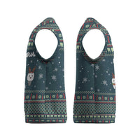 Funny Christmas Dental Squad Tooth Characters Christmas Knitted V-Neck Vest Snowflake Pattern Design - Wonder Print Shop