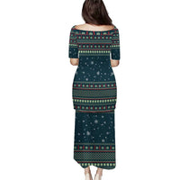 Funny Christmas Dental Squad Tooth Characters Puletasi Snowflake Pattern Design - Wonder Print Shop