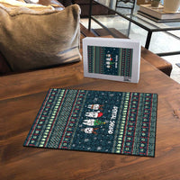 Funny Christmas Dental Squad Tooth Characters Puzzle Snowflake Pattern Design - Wonder Print Shop