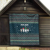 Funny Christmas Dental Squad Tooth Characters Quilt Snowflake Pattern Design - Wonder Print Shop