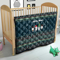 Funny Christmas Dental Squad Tooth Characters Quilt Snowflake Pattern Design - Wonder Print Shop