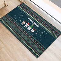 Funny Christmas Dental Squad Tooth Characters Rubber Doormat Snowflake Pattern Design - Wonder Print Shop