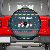 Funny Christmas Dental Squad Tooth Characters Spare Tire Cover Snowflake Pattern Design - Wonder Print Shop