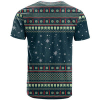 Funny Christmas Dental Squad Tooth Characters T Shirt Snowflake Pattern Design - Wonder Print Shop