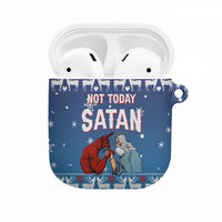 Jesus Not To Day Satan Christmas AirPods Case Funny Xmas Holiday Patterns - Wonder Print Shop