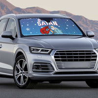 Jesus Not To Day Satan Christmas Auto Sun Shade Funny Xmas Holiday Patterns - Wonder Print Shop