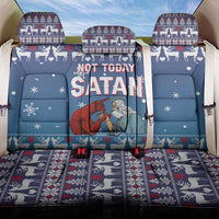 Jesus Not To Day Satan Christmas Back Car Seat Cover Funny Xmas Holiday Patterns - Wonder Print Shop