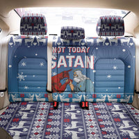 Jesus Not To Day Satan Christmas Back Car Seat Cover Funny Xmas Holiday Patterns - Wonder Print Shop