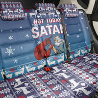 Jesus Not To Day Satan Christmas Back Car Seat Cover Funny Xmas Holiday Patterns - Wonder Print Shop