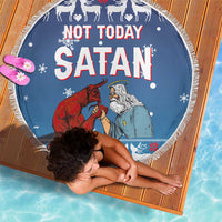 Jesus Not To Day Satan Christmas Beach Blanket Funny Xmas Holiday Patterns - Wonder Print Shop