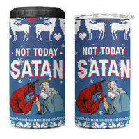 Jesus Not To Day Satan Christmas 4 in 1 Can Cooler Tumbler Funny Xmas Holiday Patterns - Wonder Print Shop