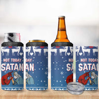 Jesus Not To Day Satan Christmas 4 in 1 Can Cooler Tumbler Funny Xmas Holiday Patterns - Wonder Print Shop