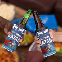 Jesus Not To Day Satan Christmas 4 in 1 Can Cooler Tumbler Funny Xmas Holiday Patterns - Wonder Print Shop