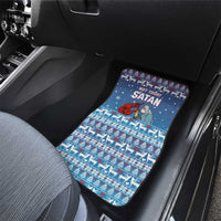 Jesus Not To Day Satan Christmas Car Mats Funny Xmas Holiday Patterns - Wonder Print Shop