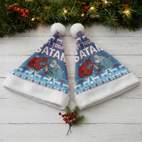 Jesus Not To Day Satan Christmas Santa Hat Funny Xmas Holiday Patterns - Wonder Print Shop