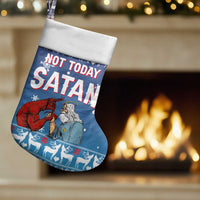 Jesus Not To Day Satan Christmas Stocking Funny Xmas Holiday Patterns - Wonder Print Shop