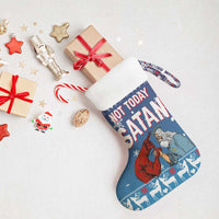 Jesus Not To Day Satan Christmas Stocking Funny Xmas Holiday Patterns - Wonder Print Shop