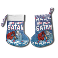Jesus Not To Day Satan Christmas Stocking Funny Xmas Holiday Patterns - Wonder Print Shop