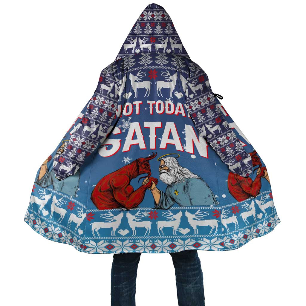 Jesus Not To Day Satan Christmas Cloak Funny Xmas Holiday Patterns - Wonder Print Shop