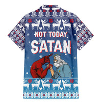 Jesus Not To Day Satan Christmas Family Matching Mermaid Dress and Hawaiian Shirt Funny Xmas Holiday Patterns - Wonder Print Shop