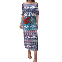 Jesus Not To Day Satan Christmas Family Matching Puletasi and Hawaiian Shirt Funny Xmas Holiday Patterns - Wonder Print Shop