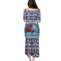 Jesus Not To Day Satan Christmas Family Matching Puletasi and Hawaiian Shirt Funny Xmas Holiday Patterns - Wonder Print Shop