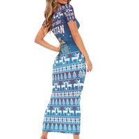 Jesus Not To Day Satan Christmas Family Matching Short Sleeve Bodycon Dress and Hawaiian Shirt Funny Xmas Holiday Patterns - Wonder Print Shop