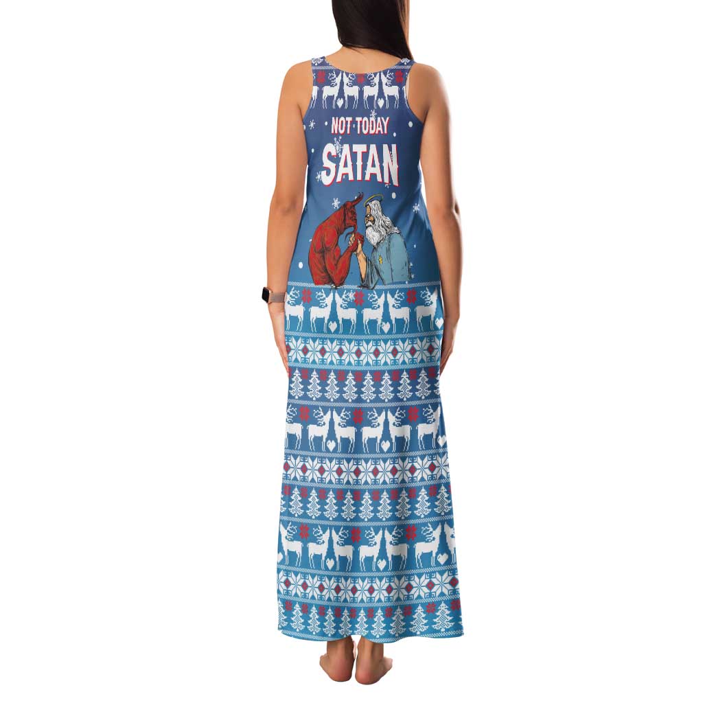 Jesus Not To Day Satan Christmas Family Matching Tank Maxi Dress and Hawaiian Shirt Funny Xmas Holiday Patterns - Wonder Print Shop