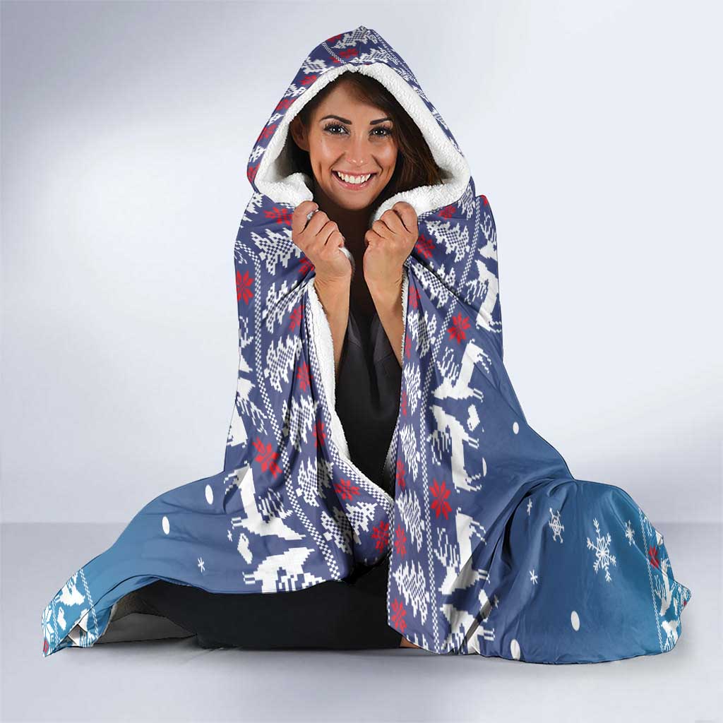 Jesus Not To Day Satan Christmas Hooded Blanket Funny Xmas Holiday Patterns - Wonder Print Shop