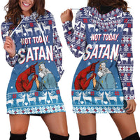 Jesus Not To Day Satan Christmas Hoodie Dress Funny Xmas Holiday Patterns - Wonder Print Shop