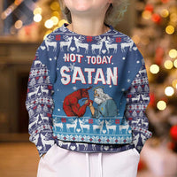 Jesus Not To Day Satan Christmas Kid Ugly Christmas Sweater Funny Xmas Holiday Patterns - Wonder Print Shop