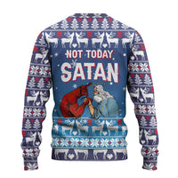 Jesus Not To Day Satan Christmas Ugly Christmas Sweater Funny Xmas Holiday Patterns - Wonder Print Shop