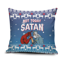 Jesus Not To Day Satan Christmas Pillow Cover Funny Xmas Holiday Patterns - Wonder Print Shop