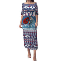 Jesus Not To Day Satan Christmas Puletasi Funny Xmas Holiday Patterns - Wonder Print Shop