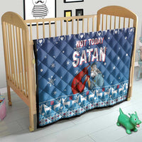 Jesus Not To Day Satan Christmas Quilt Funny Xmas Holiday Patterns - Wonder Print Shop