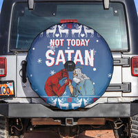 Jesus Not To Day Satan Christmas Spare Tire Cover Funny Xmas Holiday Patterns - Wonder Print Shop