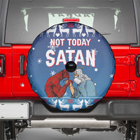 Jesus Not To Day Satan Christmas Spare Tire Cover Funny Xmas Holiday Patterns - Wonder Print Shop
