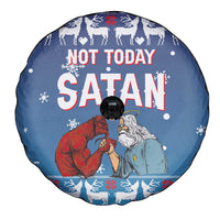 Jesus Not To Day Satan Christmas Spare Tire Cover Funny Xmas Holiday Patterns - Wonder Print Shop
