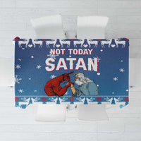 Jesus Not To Day Satan Christmas Tablecloth Funny Xmas Holiday Patterns - Wonder Print Shop