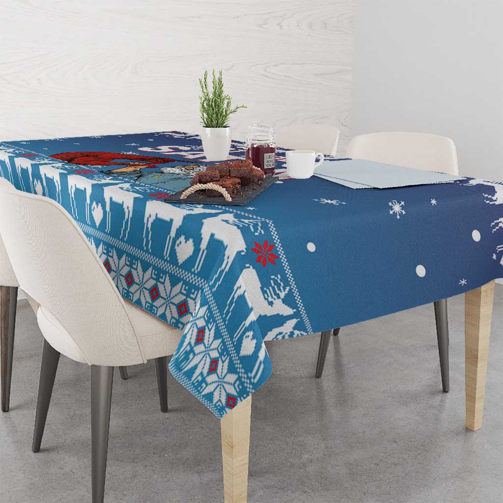 Jesus Not To Day Satan Christmas Tablecloth Funny Xmas Holiday Patterns - Wonder Print Shop