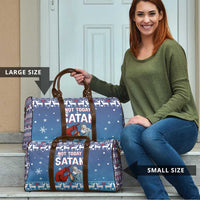 Jesus Not To Day Satan Christmas Travel Bag Funny Xmas Holiday Patterns - Wonder Print Shop
