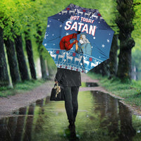 Jesus Not To Day Satan Christmas Umbrella Funny Xmas Holiday Patterns - Wonder Print Shop
