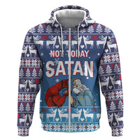 Jesus Not To Day Satan Christmas Zip Hoodie Funny Xmas Holiday Patterns - Wonder Print Shop