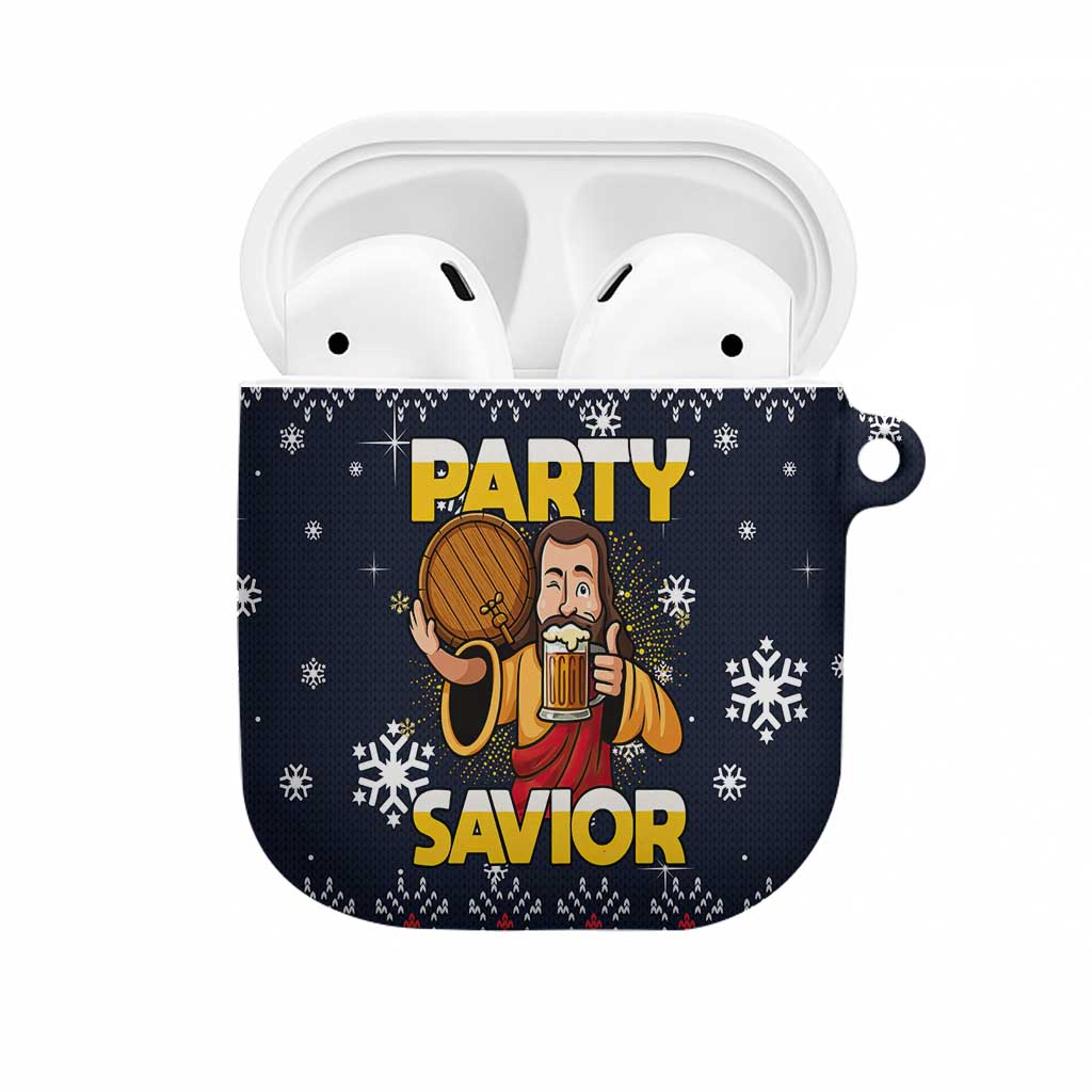 Jesus Party Savior Christmas AirPods Case Funny Xmas Holiday Patterns - Wonder Print Shop