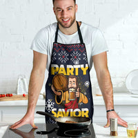 Jesus Party Savior Christmas Apron Funny Xmas Holiday Patterns - Wonder Print Shop