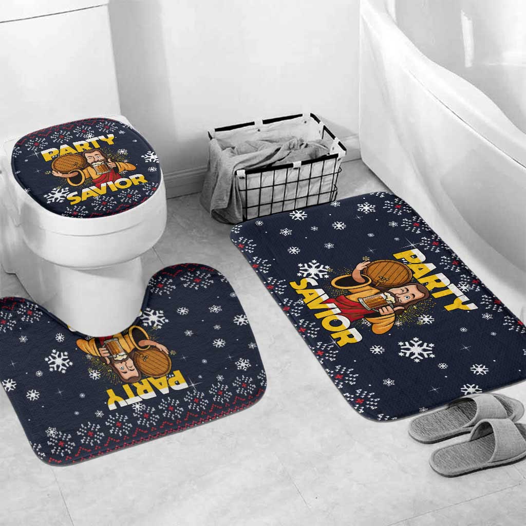 Jesus Party Savior Christmas Bathroom Set Funny Xmas Holiday Patterns - Wonder Print Shop