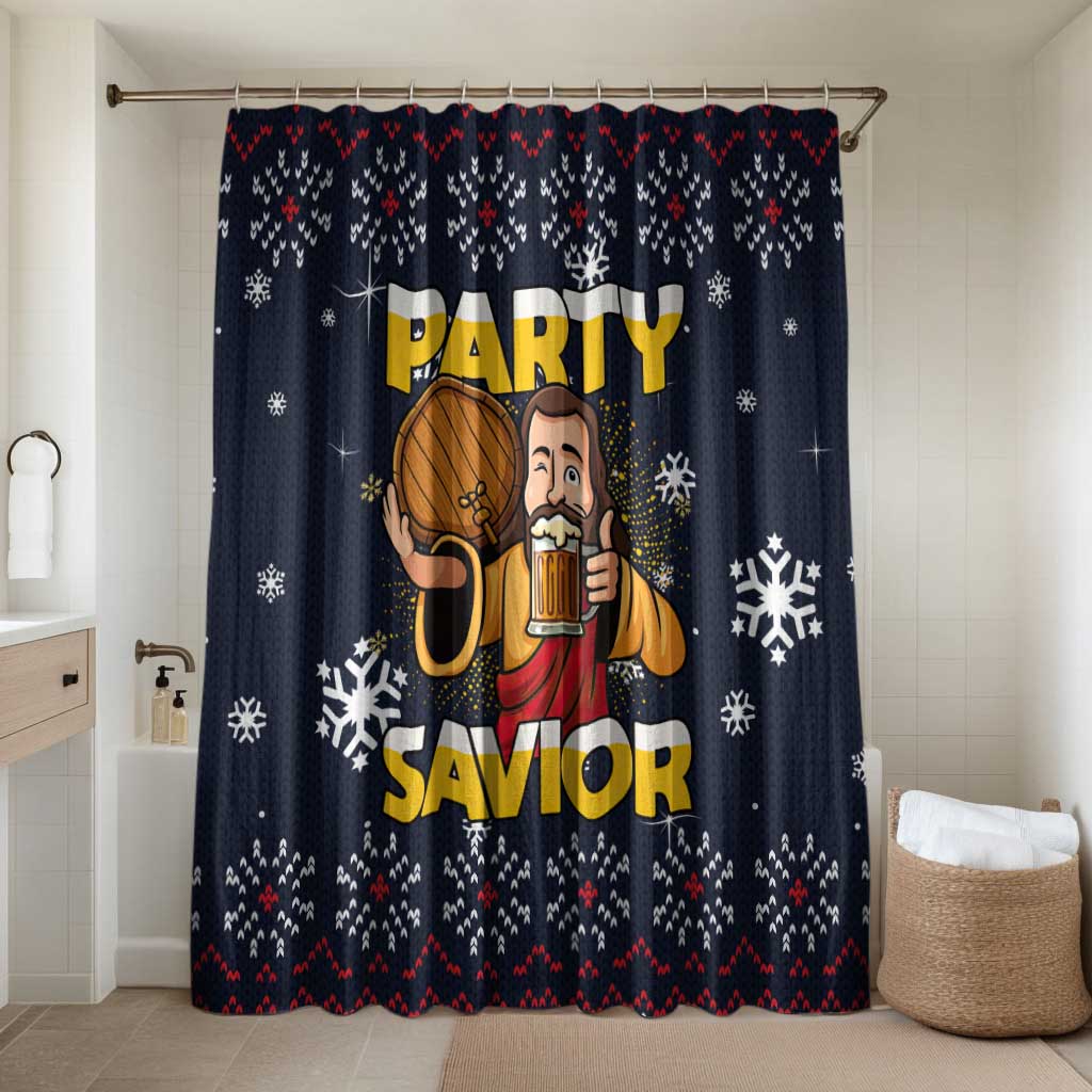 Jesus Party Savior Christmas Bathroom Set Funny Xmas Holiday Patterns - Wonder Print Shop
