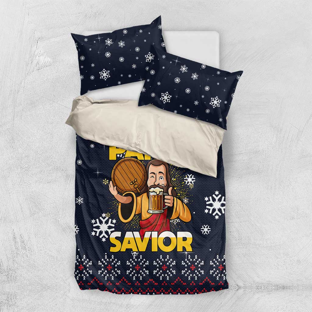 Jesus Party Savior Christmas Bedding Set Funny Xmas Holiday Patterns - Wonder Print Shop