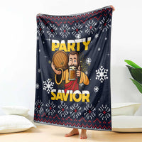 Jesus Party Savior Christmas Blanket Funny Xmas Holiday Patterns - Wonder Print Shop